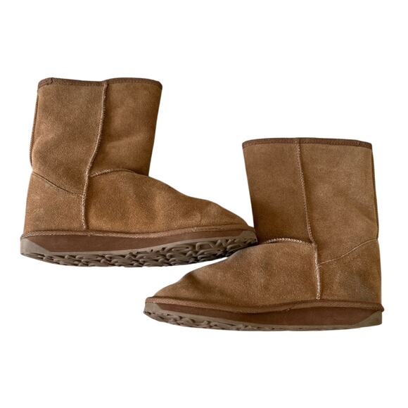 NWOT Emu Australia Women's Stinger Lo Chestnut Shearling Suede Boots - Picture 3 of 5